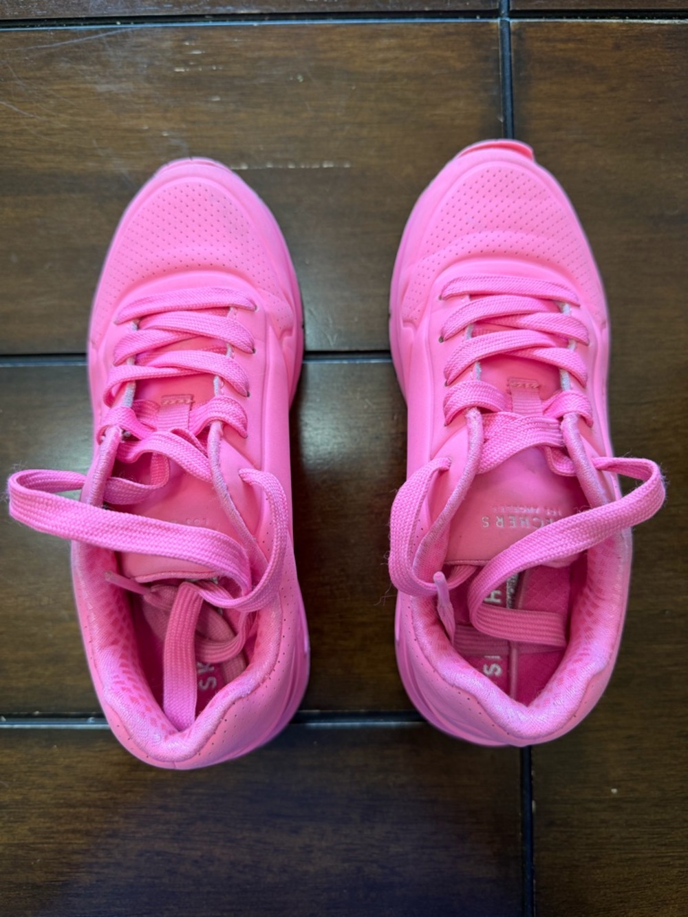 Girls Skechers Street Uno Stand On air lace up sneakers